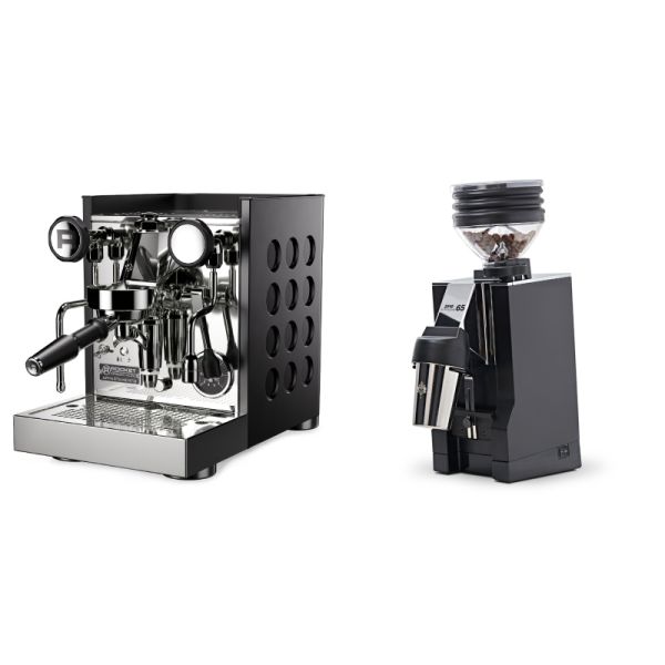 Rocket Espresso Appartamento TCA, black/black + Eureka Mignon Zero 65 All Purpose, CR black