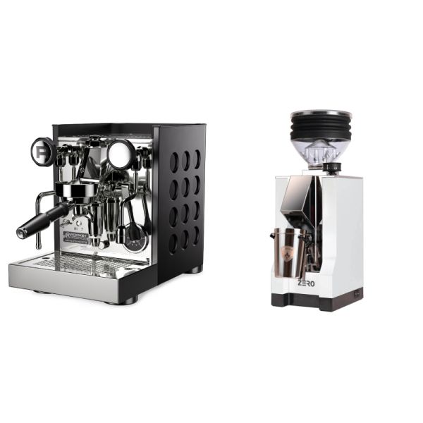 Rocket Espresso Appartamento TCA, black/black + Eureka Mignon Zero, CR white
