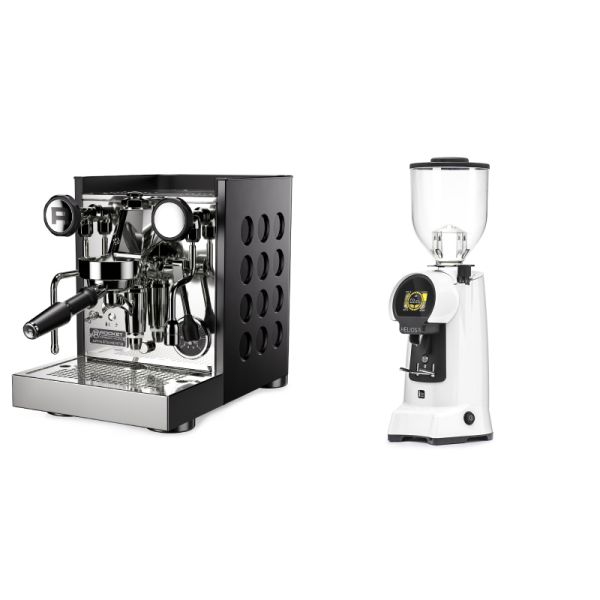 Rocket Espresso Appartamento TCA, black/black + Eureka Helios 75, white