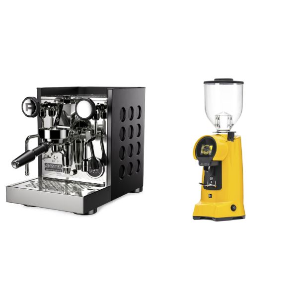 Rocket Espresso Appartamento TCA, black/black + Eureka Helios 75, yellow