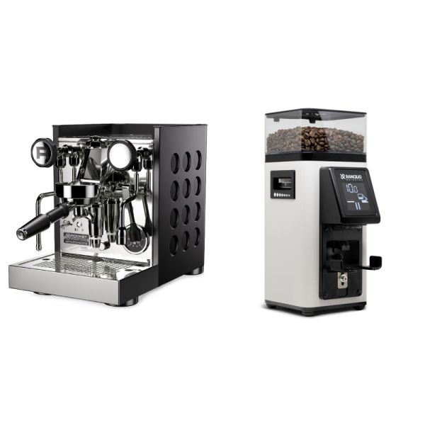Rocket Espresso Appartamento TCA, black/black + Rancilio STILE, white