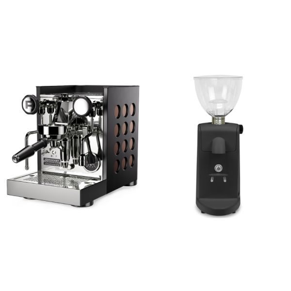 Rocket Espresso Appartamento TCA, black/copper + Ascaso i-mini i1, black