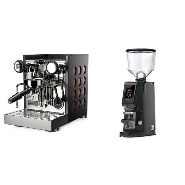 Rocket Espresso Appartamento TCA, black/copper + Eureka Atom W 65, black