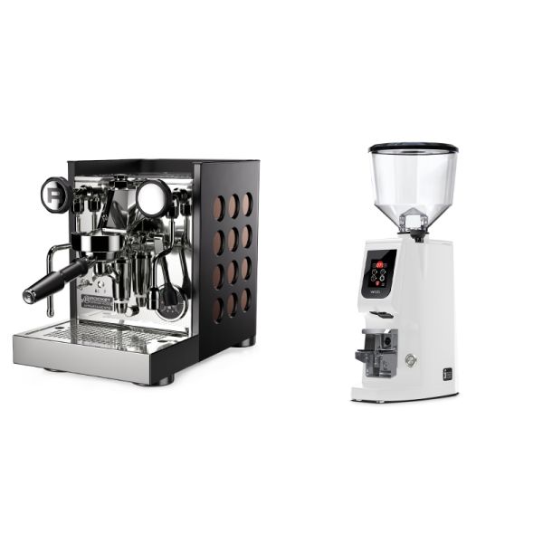 Rocket Espresso Appartamento TCA, black/copper + Eureka Atom W 65, white