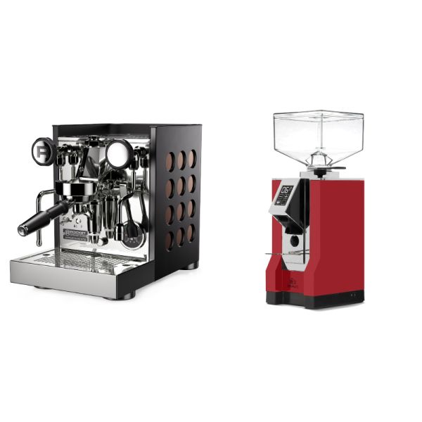 Rocket Espresso Appartamento TCA, black/copper + Eureka Mignon Bravo, CR ferrari red