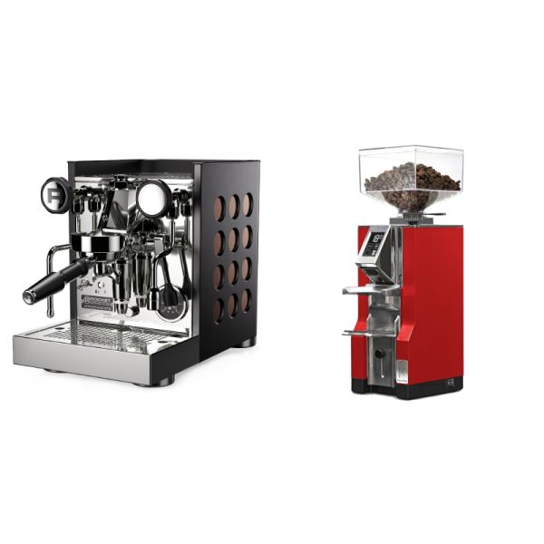 Rocket Espresso Appartamento TCA, black/copper + Eureka Mignon Libra, CR ferrari red