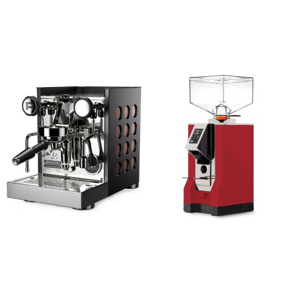 Rocket Espresso Appartamento TCA, black/copper + Eureka Mignon Perfetto, CR ferrari red