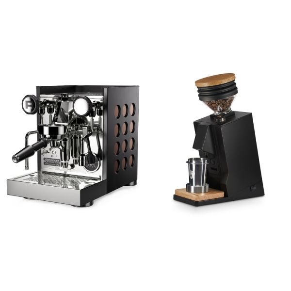 Rocket Espresso Appartamento TCA, black/copper + Eureka Mignon Single Dose, Black & Oak