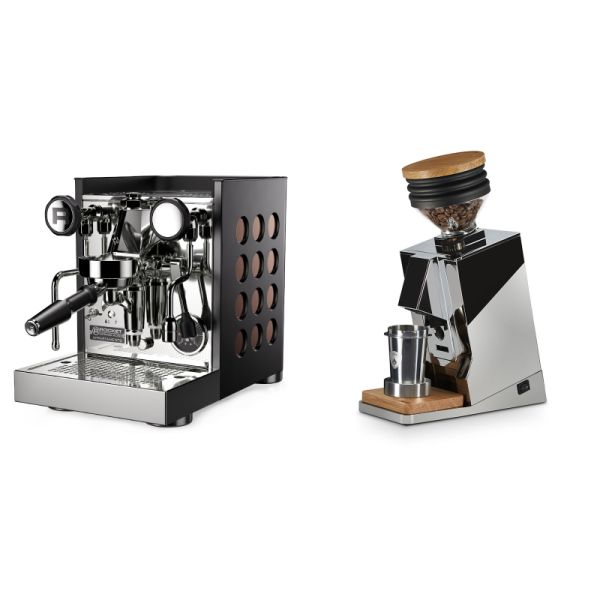 Rocket Espresso Appartamento TCA, black/copper + Eureka Mignon Single Dose, Chrome & Oak