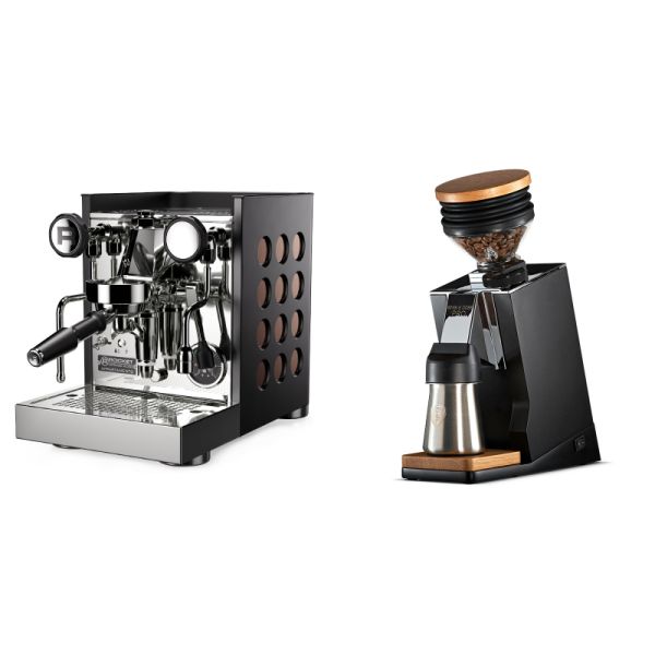 Rocket Espresso Appartamento TCA, black/copper + Eureka Mignon Single Dose PRO, Black & Oak