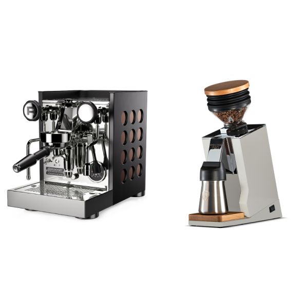 Rocket Espresso Appartamento TCA, black/copper + Eureka Mignon Single Dose PRO, White & Oak