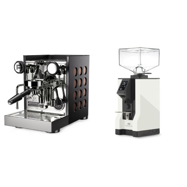 Rocket Espresso Appartamento TCA, black/copper + Eureka Mignon Specialita, BL white
