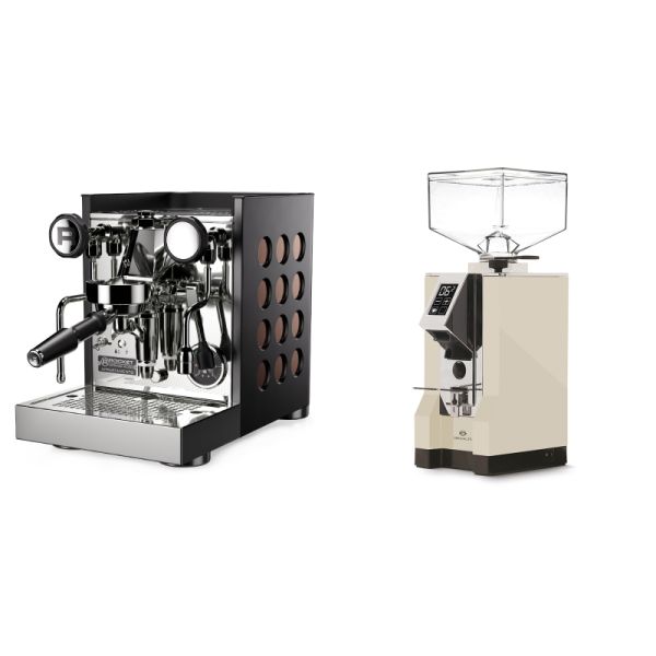 Rocket Espresso Appartamento TCA, black/copper + Eureka Mignon Specialita, CR cream