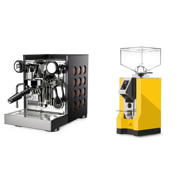 Rocket Espresso Appartamento TCA, black/copper + Eureka Mignon Specialita, CR yellow