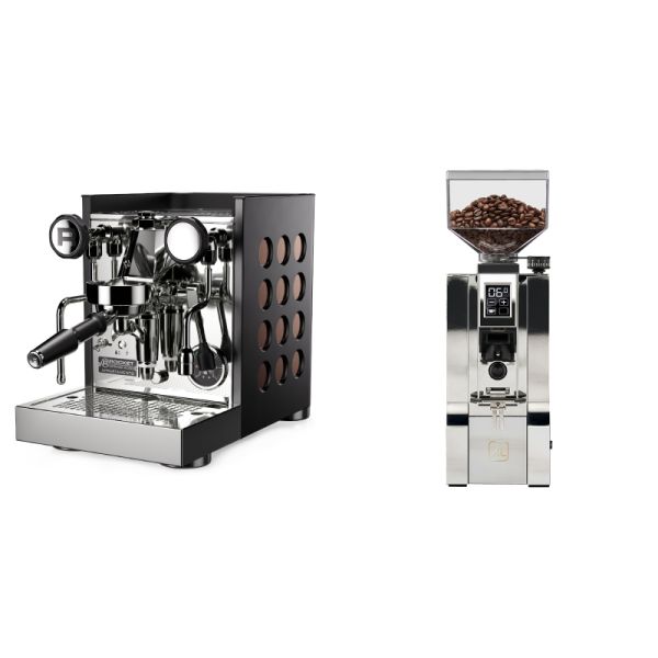Rocket Espresso Appartamento TCA, black/copper + Eureka Mignon XL, CR chrome