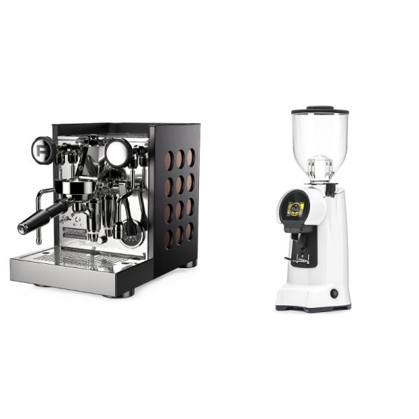 Rocket Espresso Appartamento TCA, black/copper + Eureka Helios 65, white