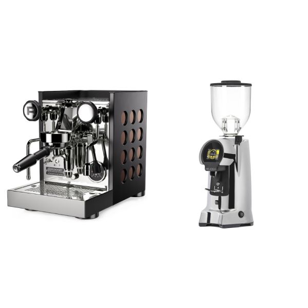 Rocket Espresso Appartamento TCA, black/copper + Eureka Helios 75, chrome