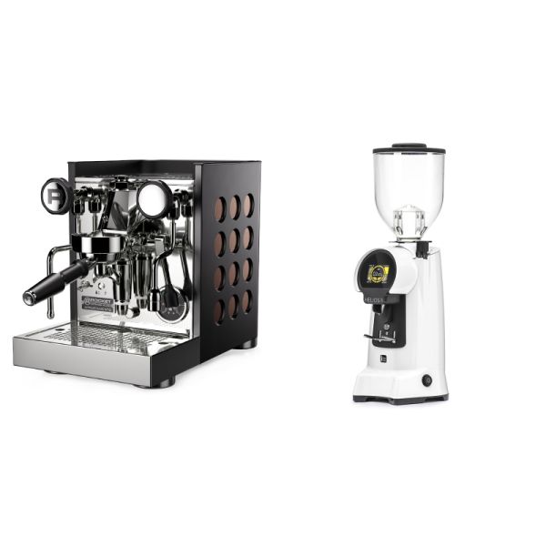 Rocket Espresso Appartamento TCA, black/copper + Eureka Helios 75, white