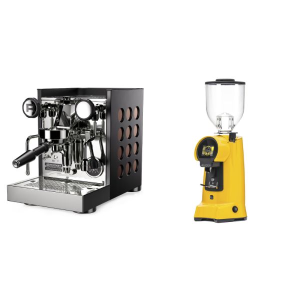 Rocket Espresso Appartamento TCA, black/copper + Eureka Helios 75, yellow