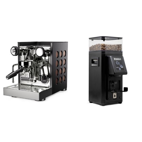 Rocket Espresso Appartamento TCA, black/copper + Rancilio STILE, black