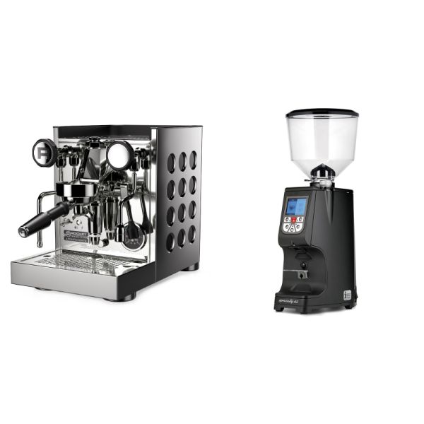 Rocket Espresso Appartamento TCA, black + Eureka Atom Specialty 65, black