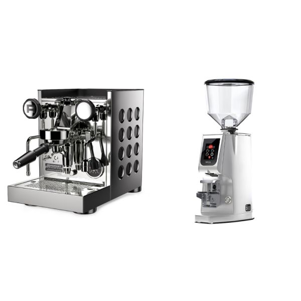 Rocket Espresso Appartamento TCA, black + Eureka Atom W 65, chrome