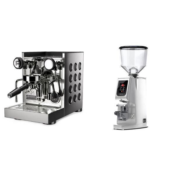 Rocket Espresso Appartamento TCA, black + Eureka Atom W 75, chrome