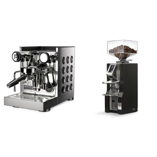 Rocket Espresso Appartamento TCA, black + Eureka Mignon Libra, CR black
