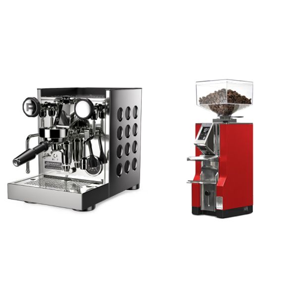 Rocket Espresso Appartamento TCA, black + Eureka Mignon Libra, CR ferrari red