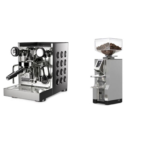 Rocket Espresso Appartamento TCA, black + Eureka Mignon Libra, CR grey