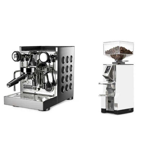 Rocket Espresso Appartamento TCA, black + Eureka Mignon Libra, CR white