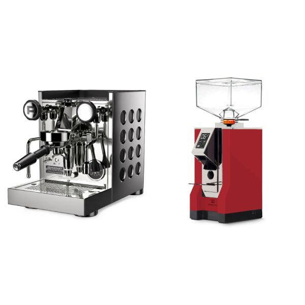Rocket Espresso Appartamento TCA, black + Eureka Mignon Perfetto, CR ferrari red