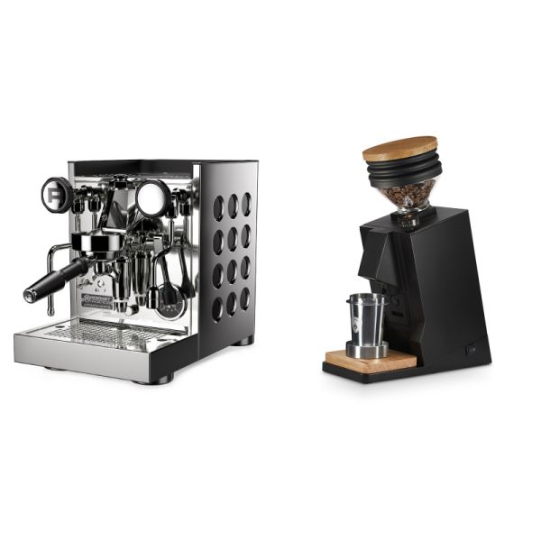 Rocket Espresso Appartamento TCA, black + Eureka Mignon Single Dose, Black & Oak