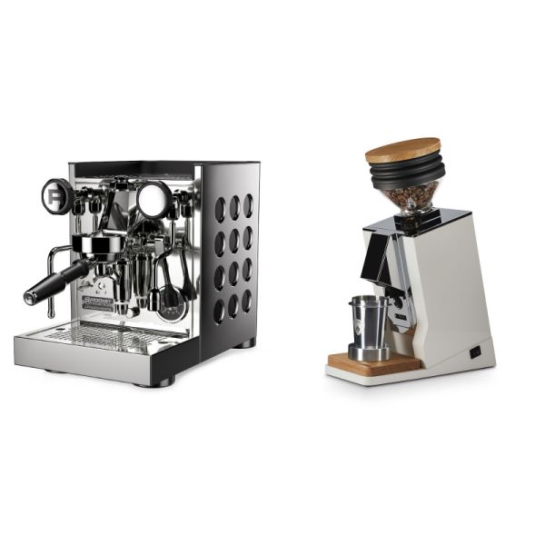Rocket Espresso Appartamento TCA, black + Eureka Mignon Single Dose, White & Oak