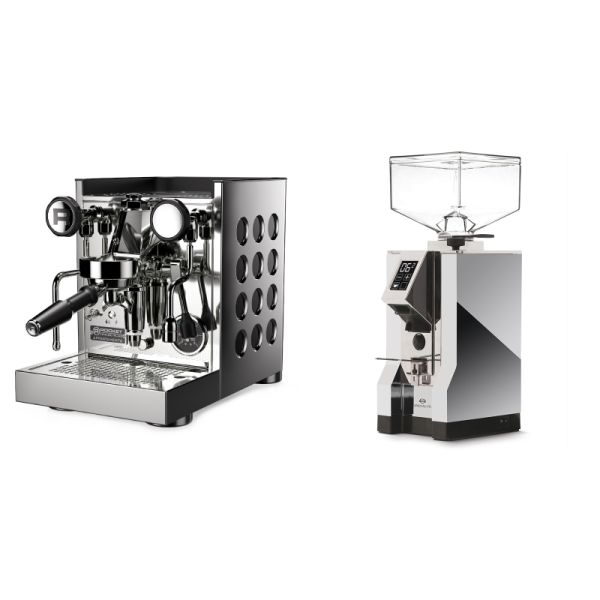 Rocket Espresso Appartamento TCA, black + Eureka Mignon Specialita, CR chrome