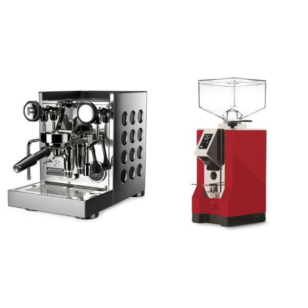 Rocket Espresso Appartamento TCA, black + Eureka Mignon Specialita, CR ferrari red