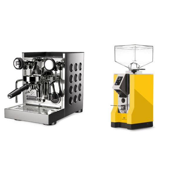 Rocket Espresso Appartamento TCA, black + Eureka Mignon Specialita, CR yellow