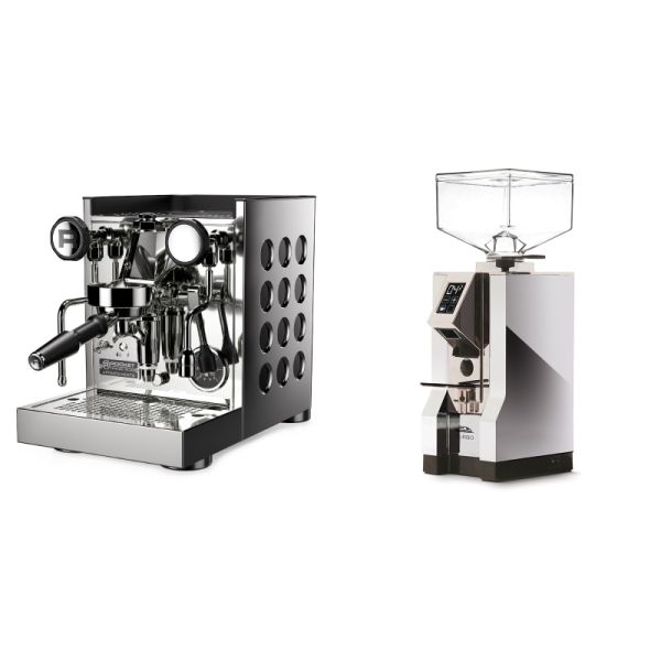 Rocket Espresso Appartamento TCA, black + Eureka Mignon Turbo, CR chrome