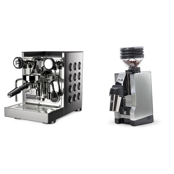 Rocket Espresso Appartamento TCA, black + Eureka Mignon Zero 65 All Purpose, CR chrome