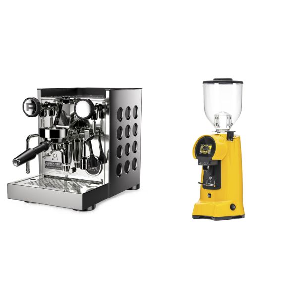 Rocket Espresso Appartamento TCA, black + Eureka Helios 75, yellow