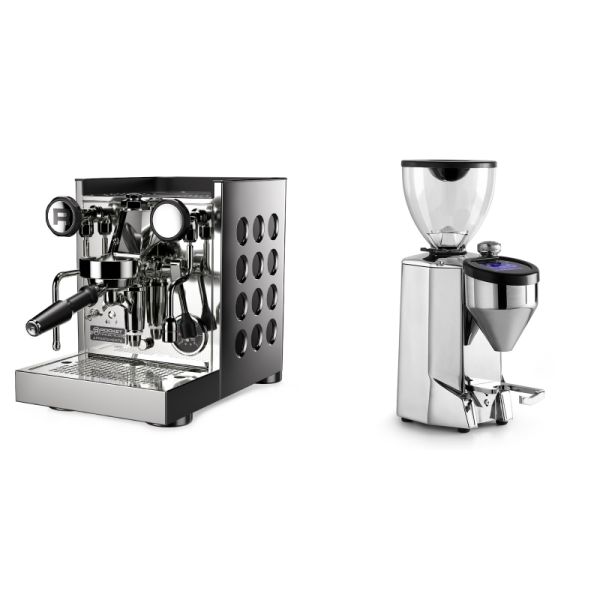 Rocket Espresso Appartamento TCA, black + Rocket Espresso FAUSTO 2.1, chrome