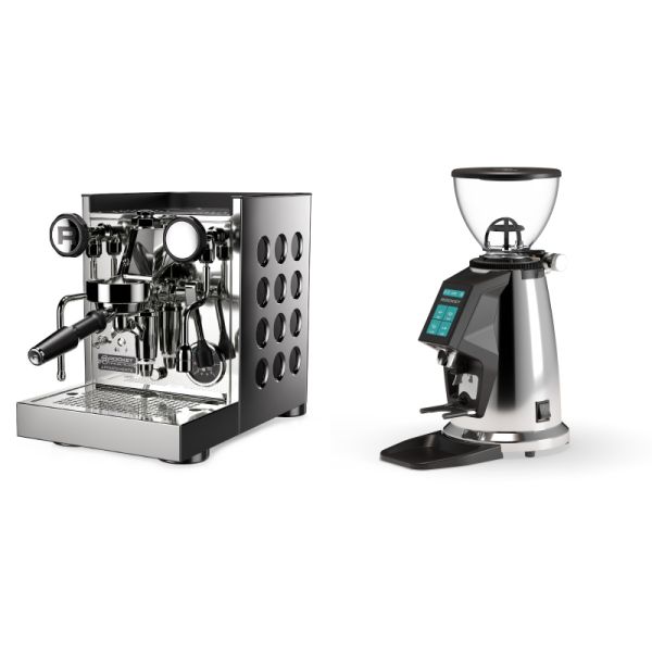 Rocket Espresso Appartamento TCA, black + Rocket Espresso SPLUGA, chrome