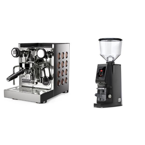 Rocket Espresso Appartamento TCA, copper + Eureka Atom W 65, black