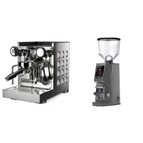 Rocket Espresso Appartamento TCA, white + Eureka Atom W 65, grey