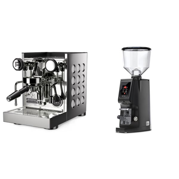 Rocket Espresso Appartamento TCA, white + Eureka Atom W 75, black