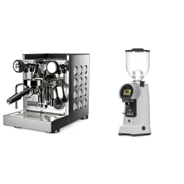 Rocket Espresso Appartamento TCA, white + Eureka Helios 75, grey