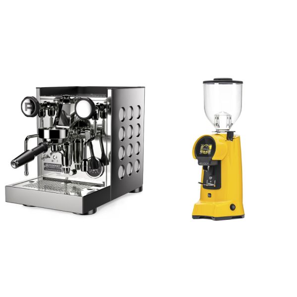 Rocket Espresso Appartamento TCA, white + Eureka Helios 75, yellow