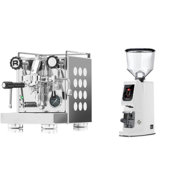 Rocket Espresso Appartamento, white + Eureka Atom W 65, white