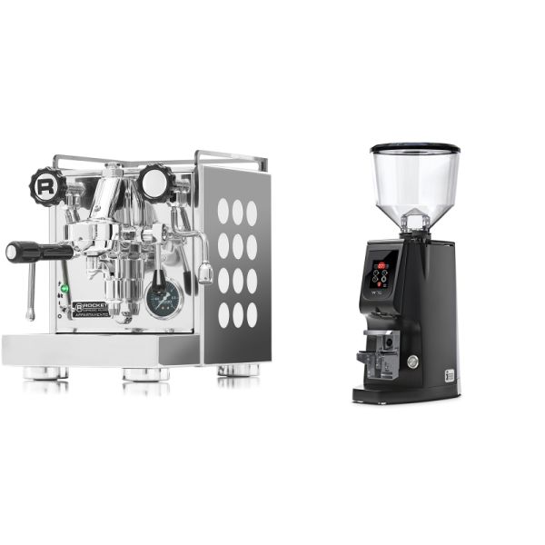 Rocket Espresso Appartamento, white + Eureka Atom W 75, black