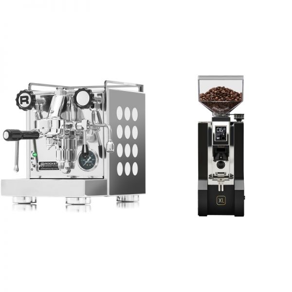 Rocket Espresso Appartamento, white + Eureka Mignon XL, CR black